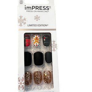 imPress Press-On Christmas/Holiday/Gingerbread man Limited Edition-Short